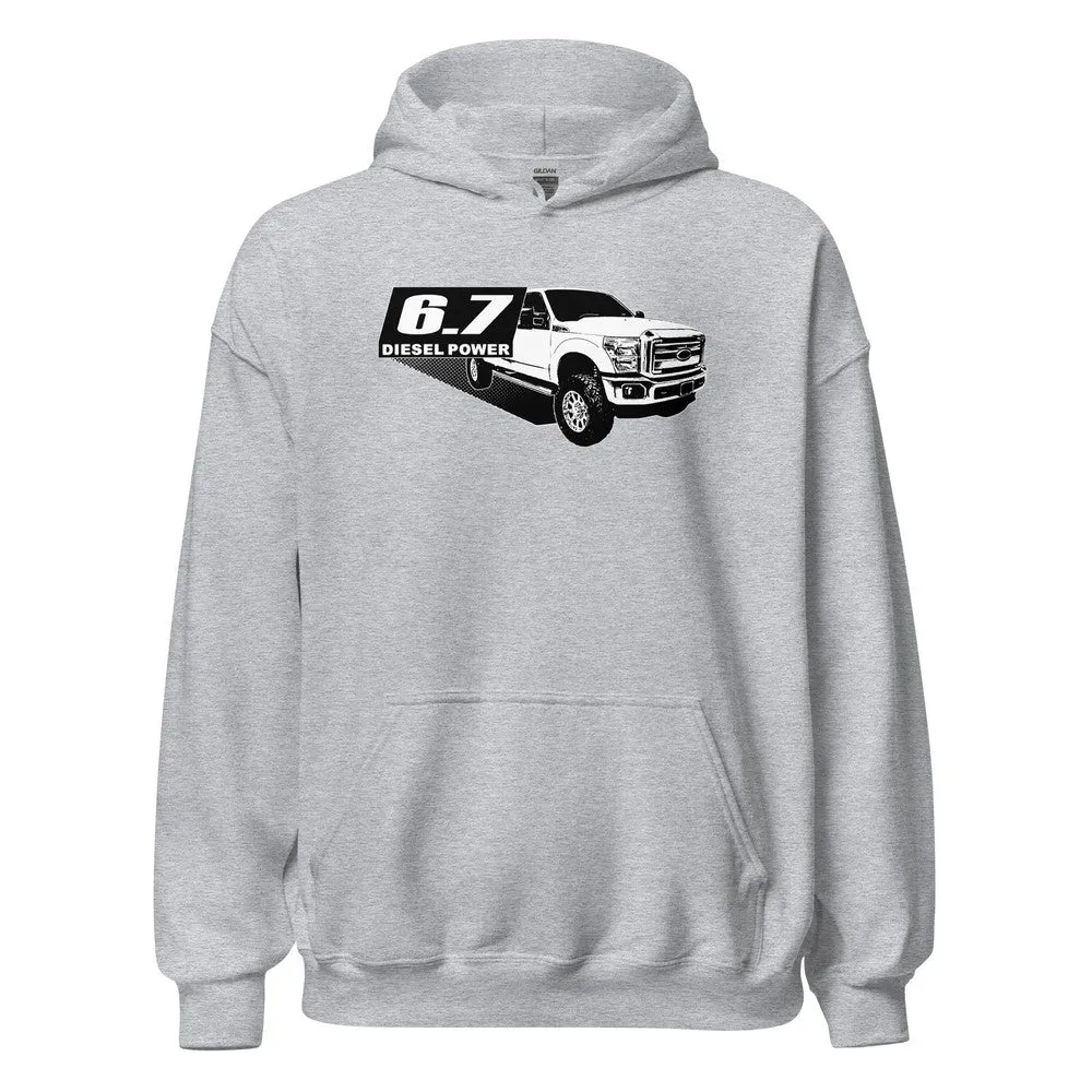 6.7 Powerstroke Hoodie Power Stroke Sweatshirt With Diesel Truck