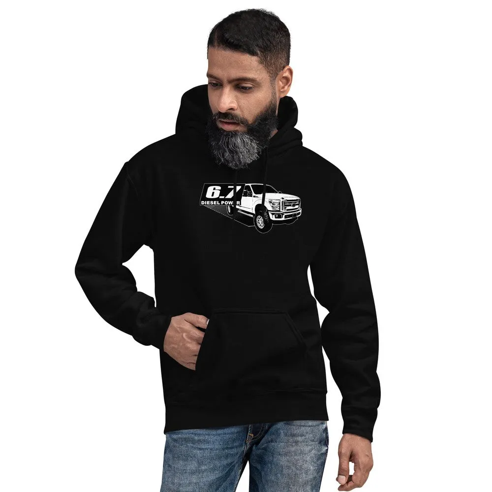 6.7 Powerstroke Hoodie Power Stroke Sweatshirt With Diesel Truck