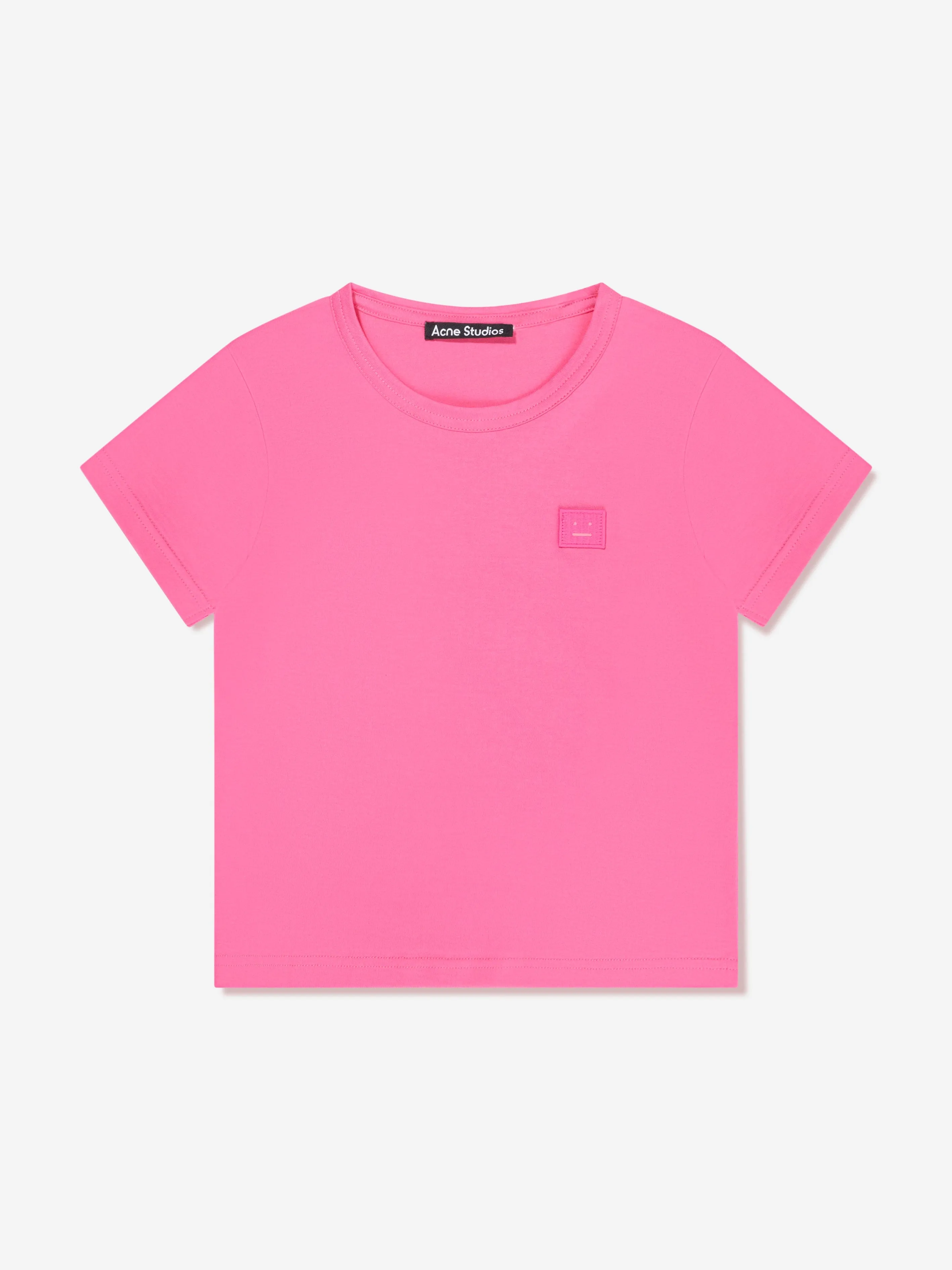 Acne Studios Kids Mini Nash Face T-Shirt in Pink