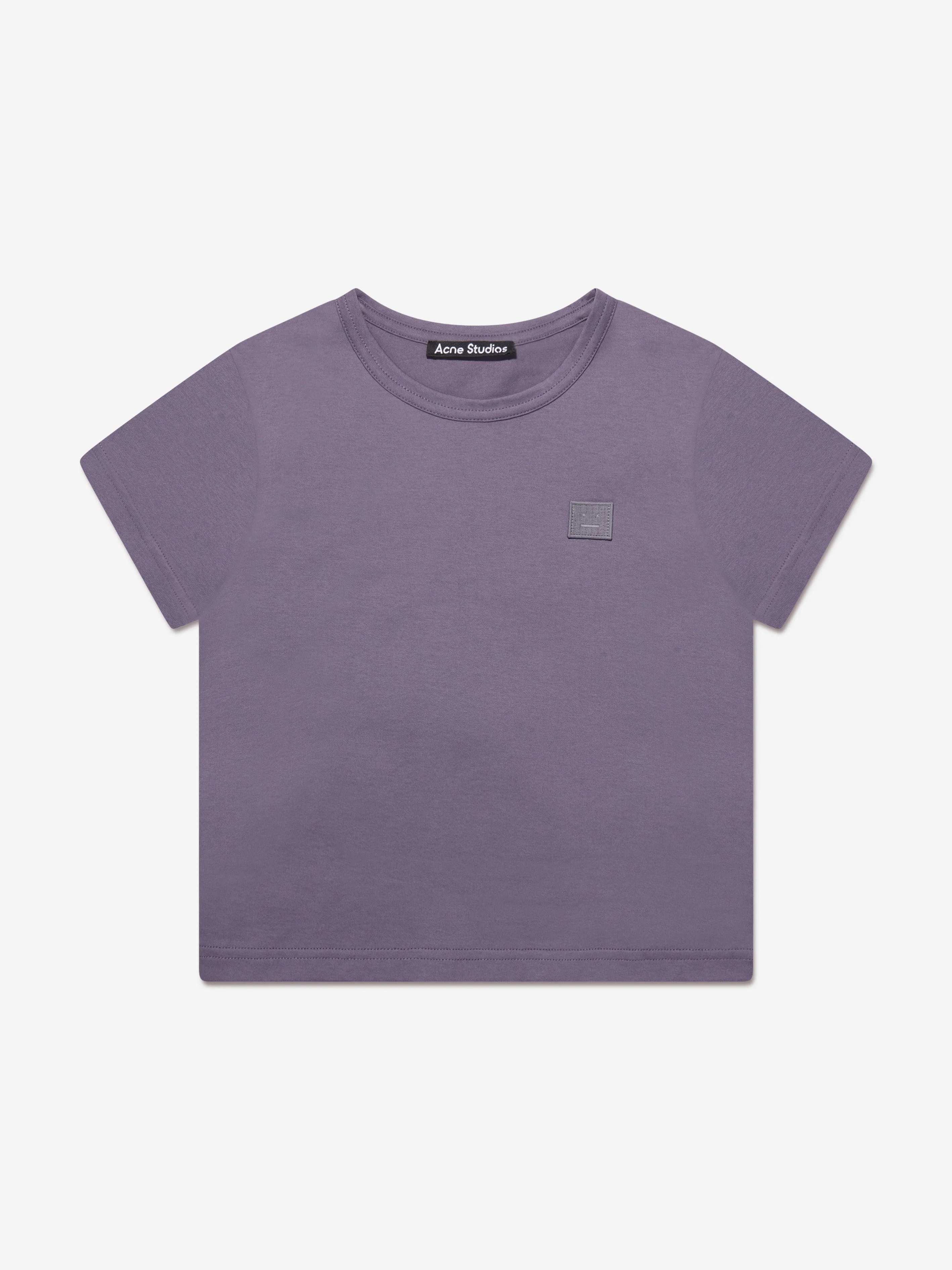 Acne Studios Kids Mini Nash Face T-Shirt in Purple