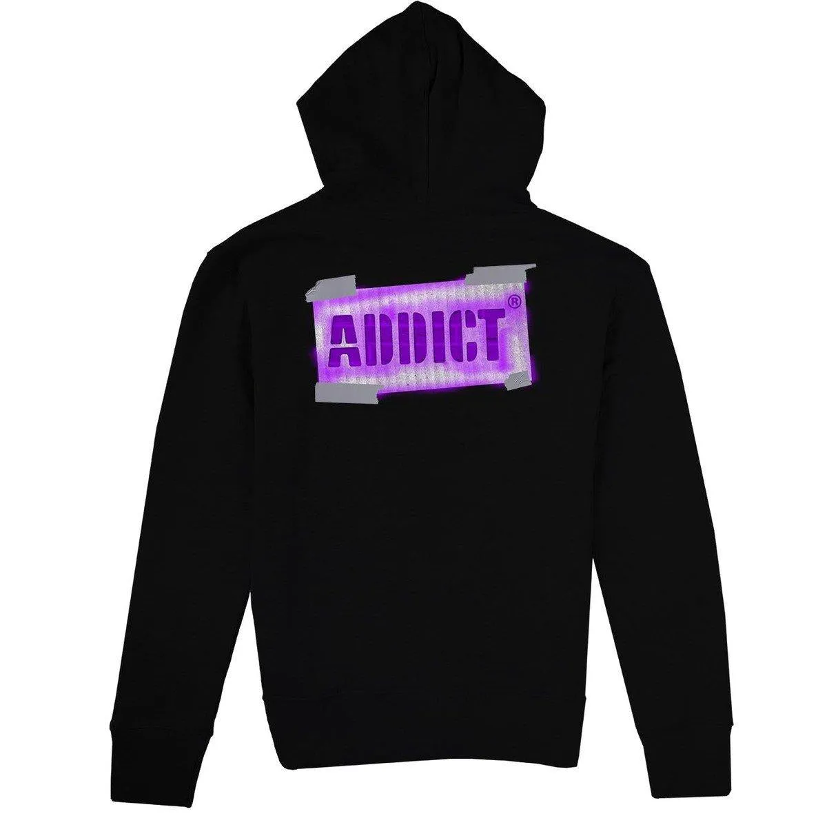 Addict Mens Graffiti Logo Full Zip Hoodie