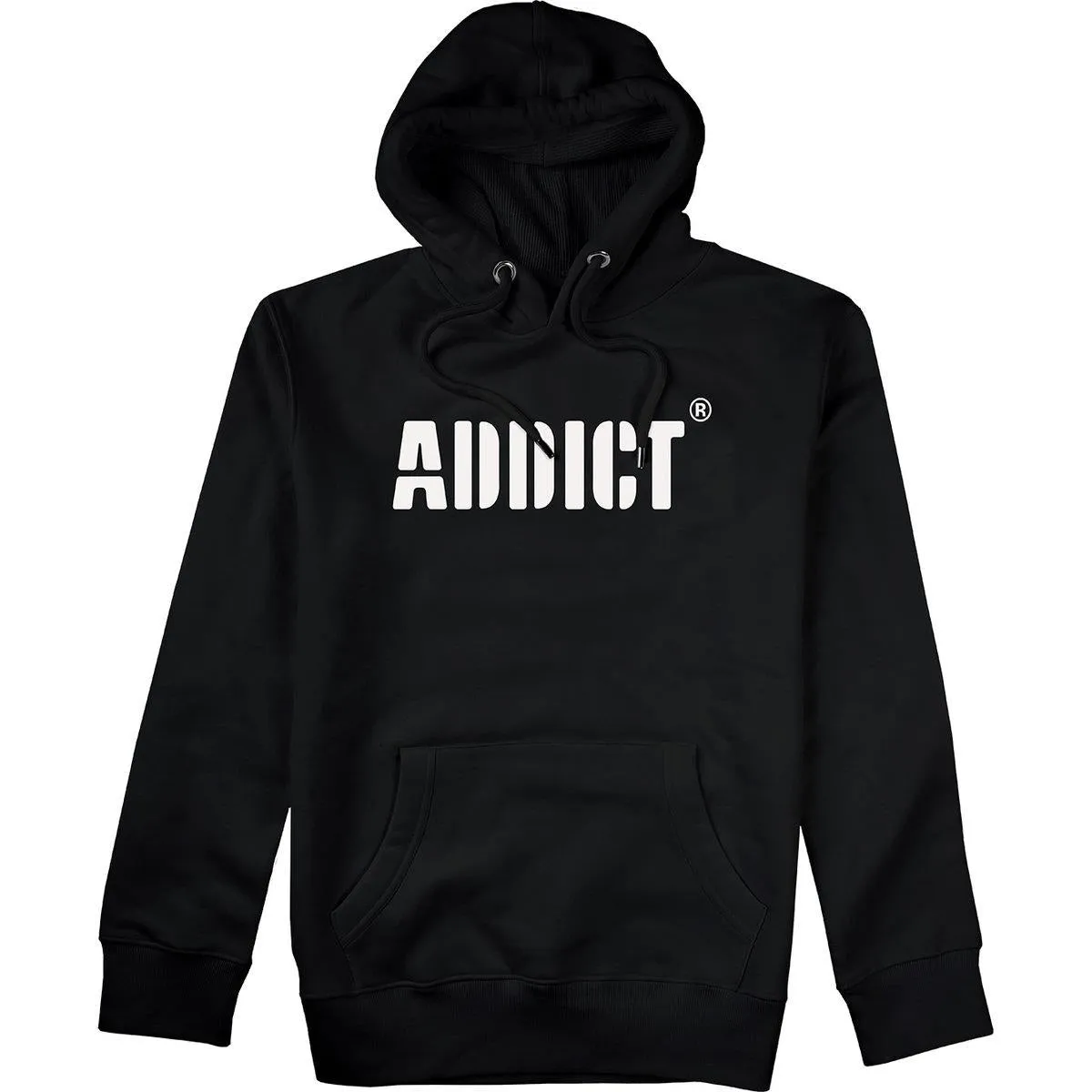 Addict Mens Stencil Logo Hoodie