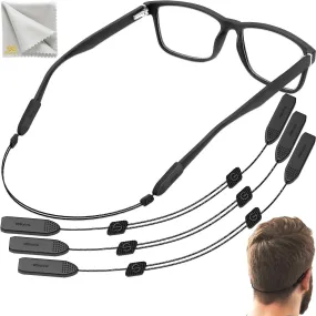 Adjustable Glasses Straps 3 Pcs Eyeglasses Cors Holders No Tail M Size 13 inch