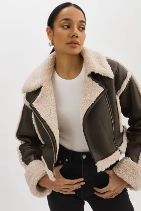 ADRINA | Faux Shearling Crop Jacket