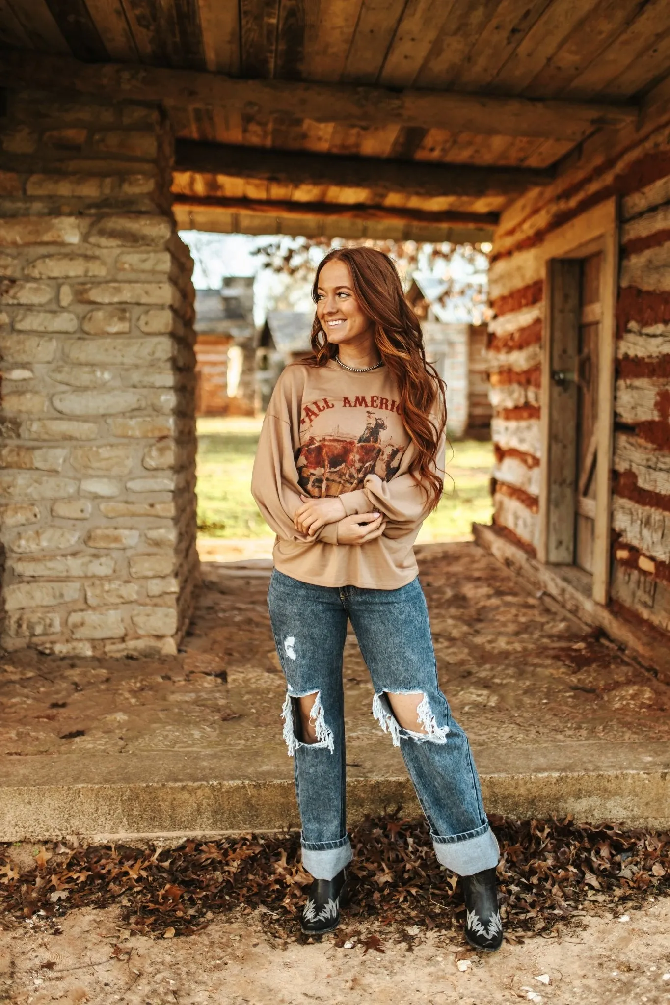 All American Cowboys Club Graphic Sweatshirt