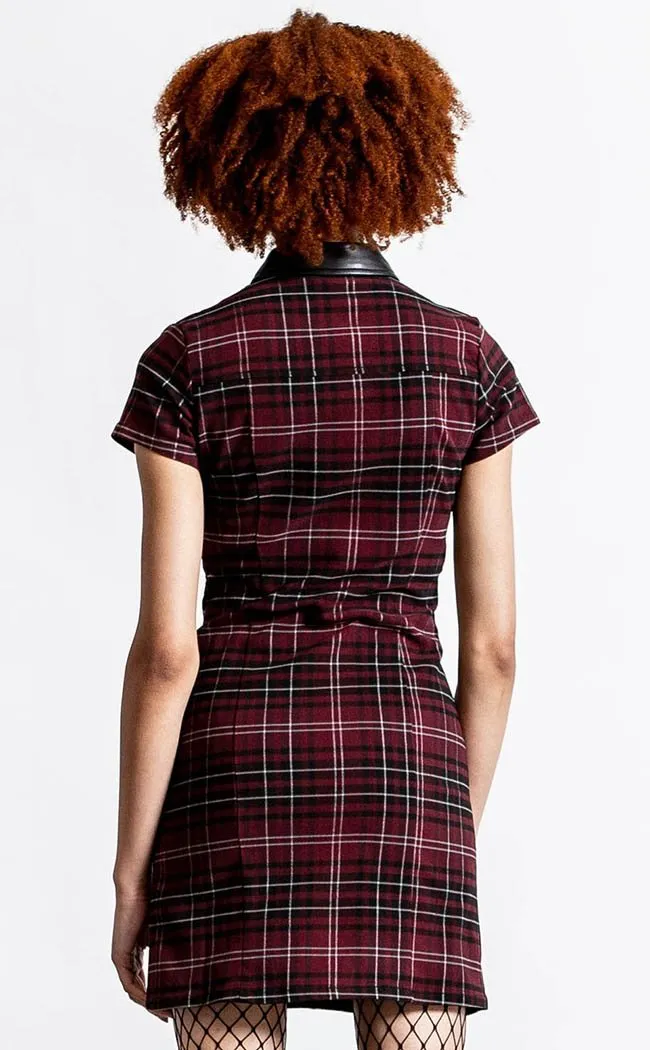 All Attitude Cut Out Dress | Blood Tartan