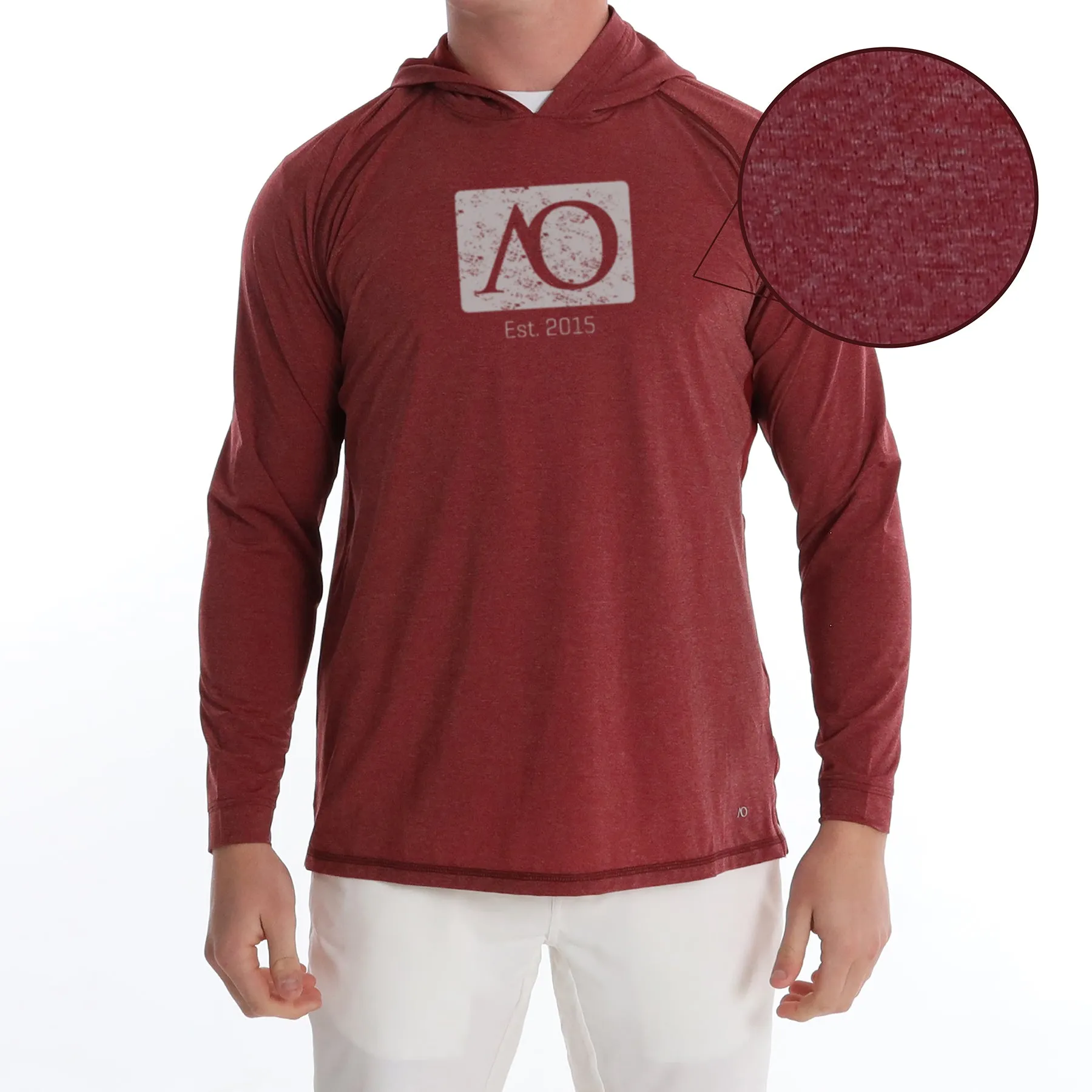 Anguilla Hoodie AO Graphic - Maroon Heather