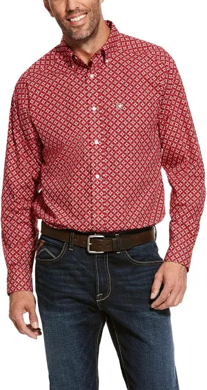 Ariat Men's Upton Classic Fit Shirt, Lush Berry