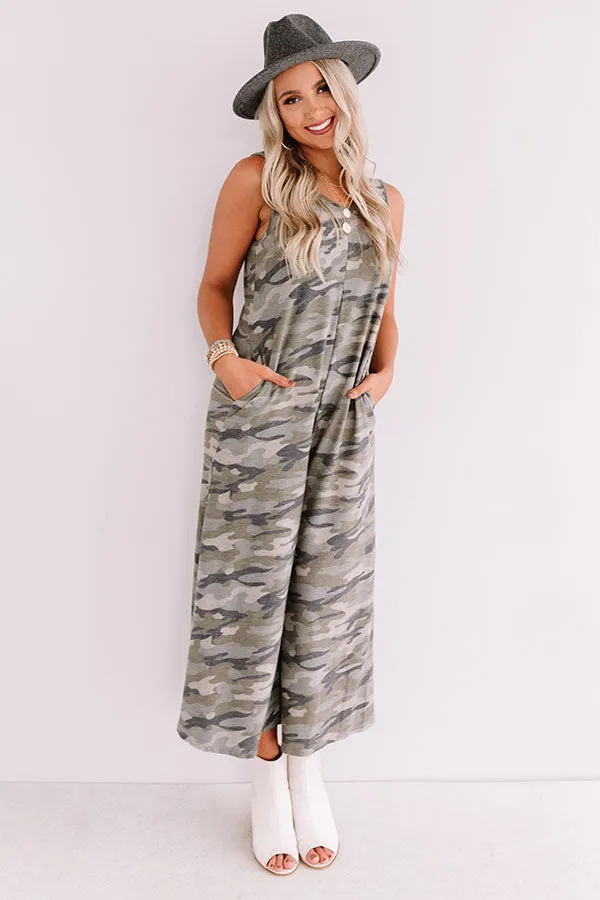 Attracting Attention Camo Jumpsuit