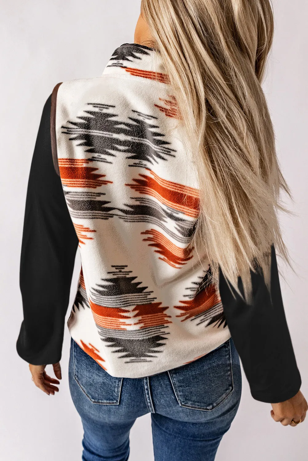 Aztec Western Buttoned Vest Jacket