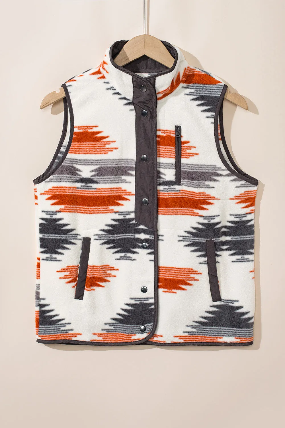 Aztec Western Buttoned Vest Jacket