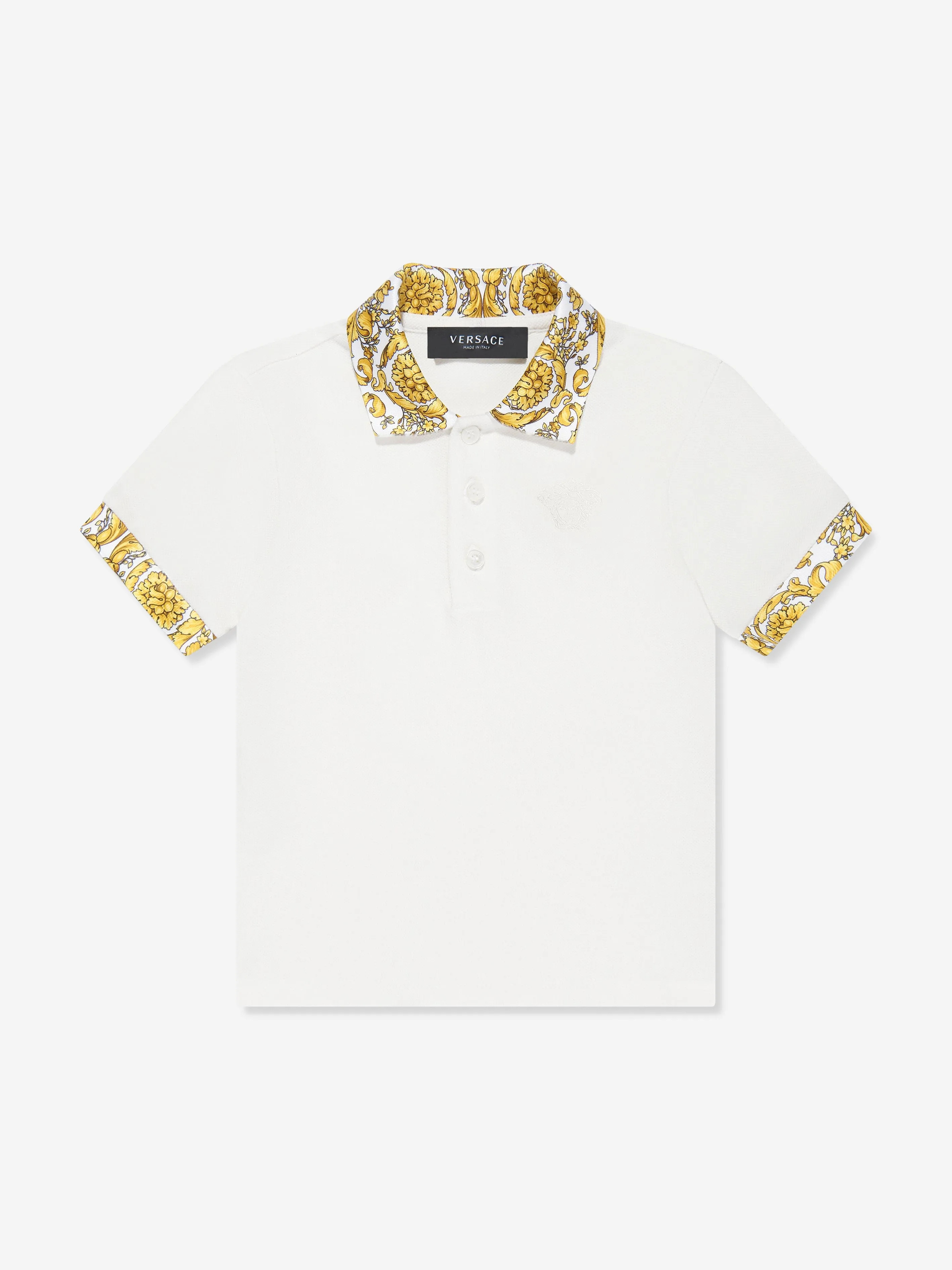 Baby Boys Barocco Polo Shirt in White