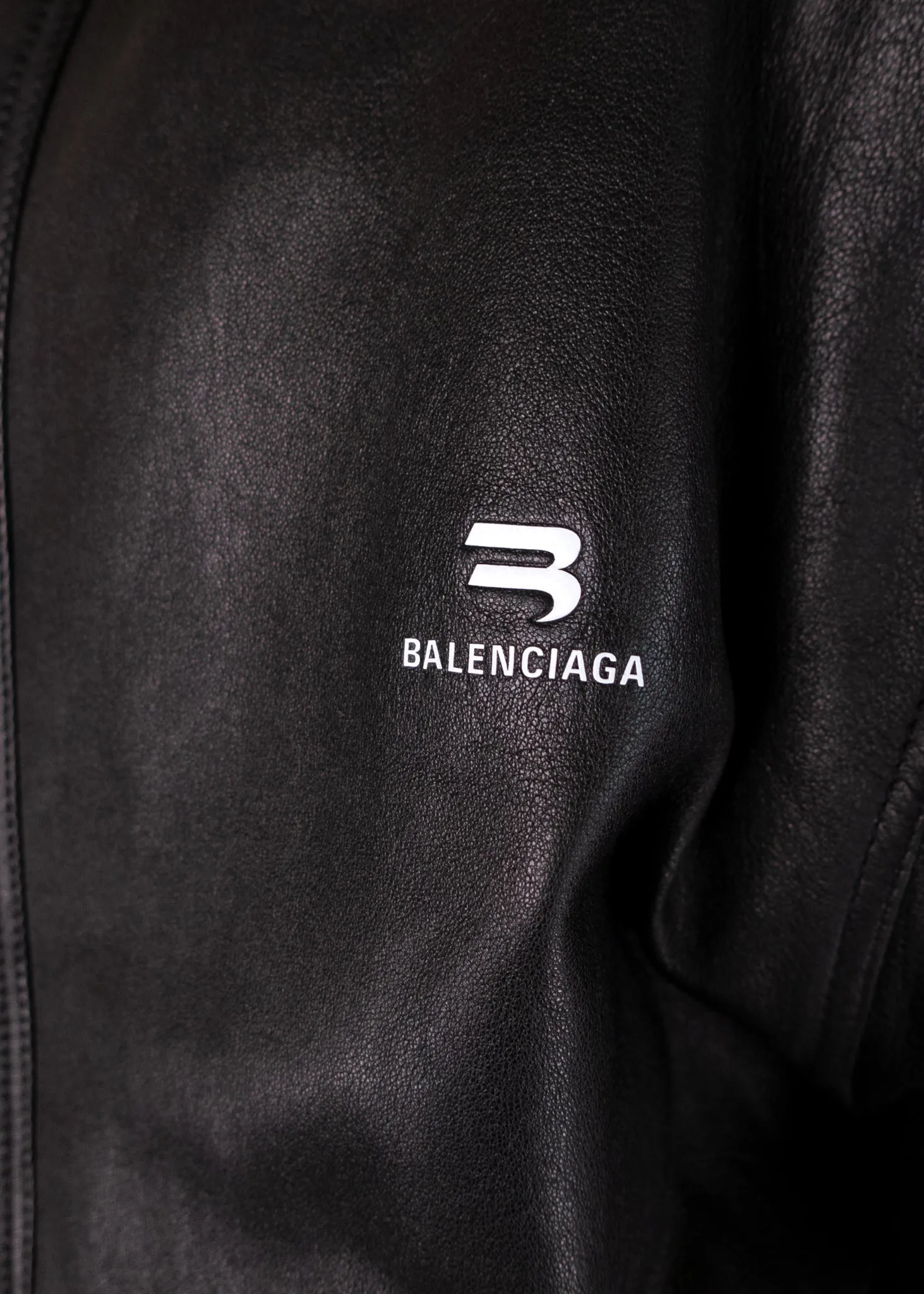 Balenciaga unisex black leather Jacket