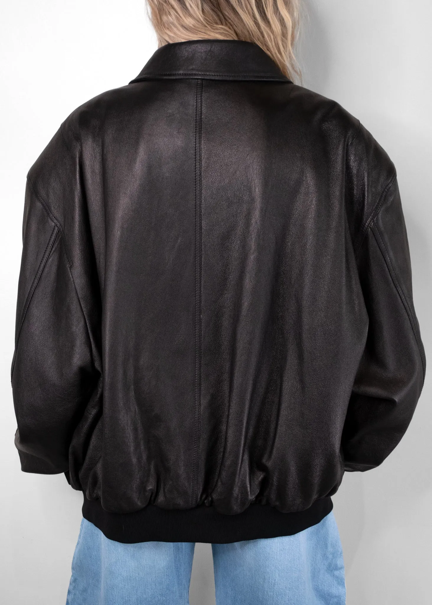 Balenciaga unisex black leather Jacket