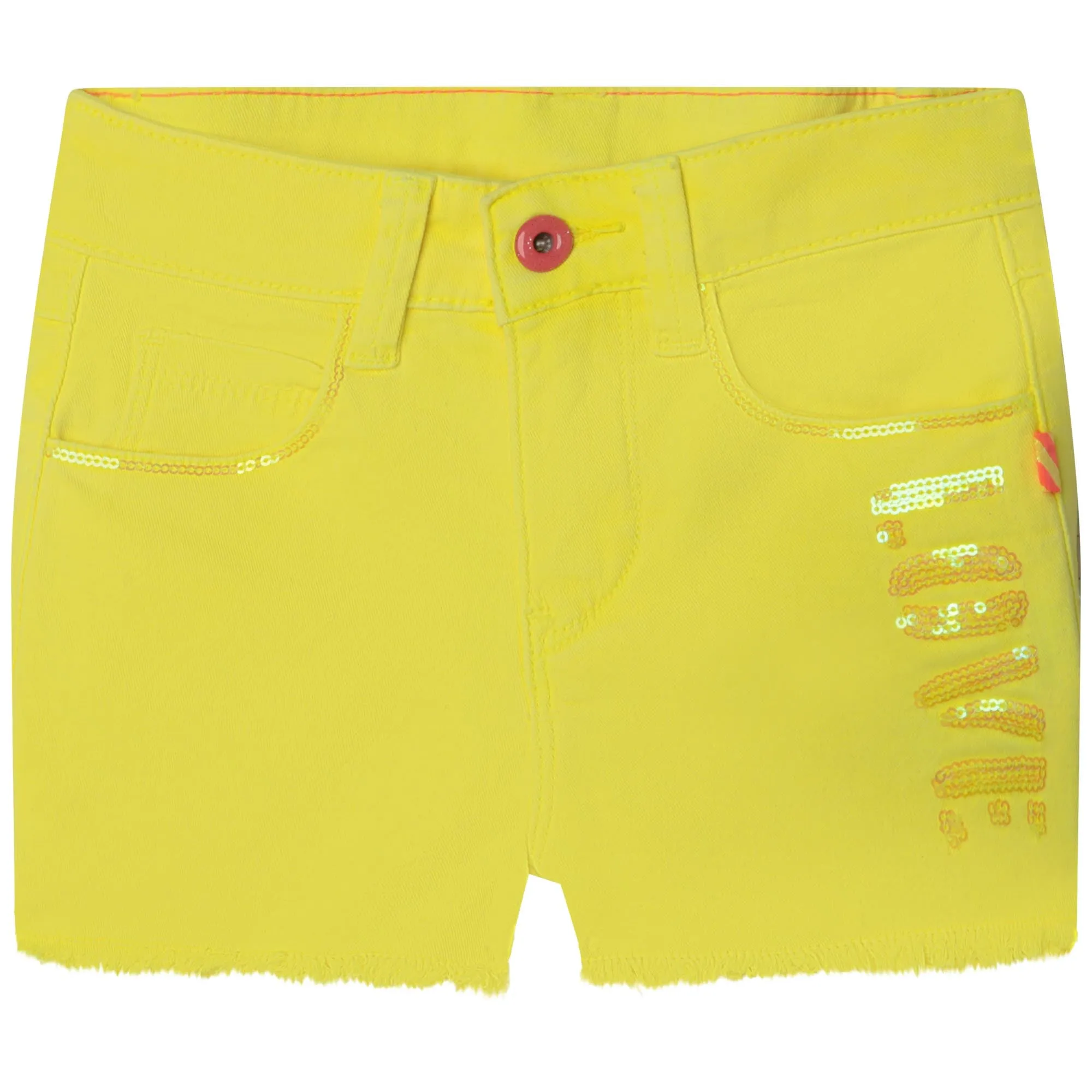 BB Yellow Sequin Love Shorts