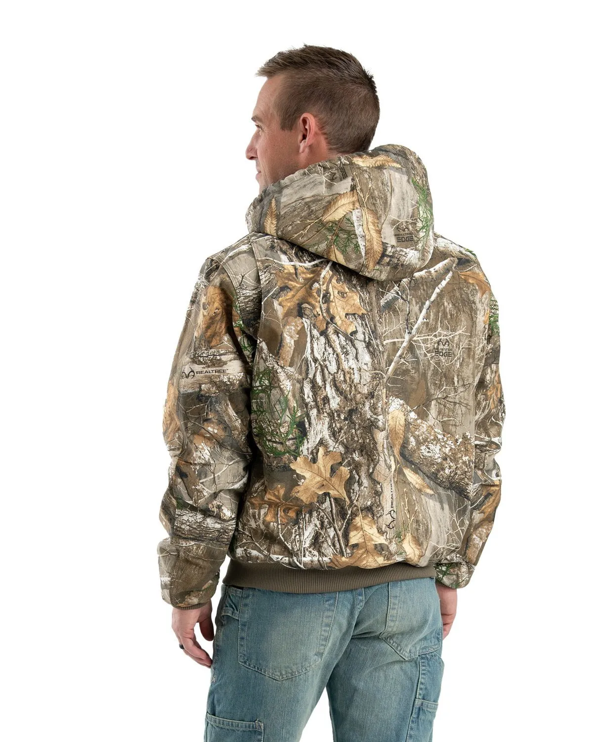 Berne Mens Realtree Edge 100% Cotton Hooded Jacket