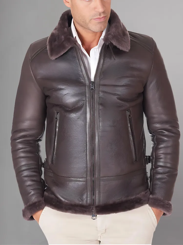 Best Leather Shearling Jacket Black