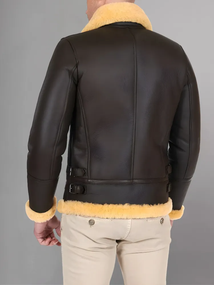 Best Leather Shearling Jacket Black