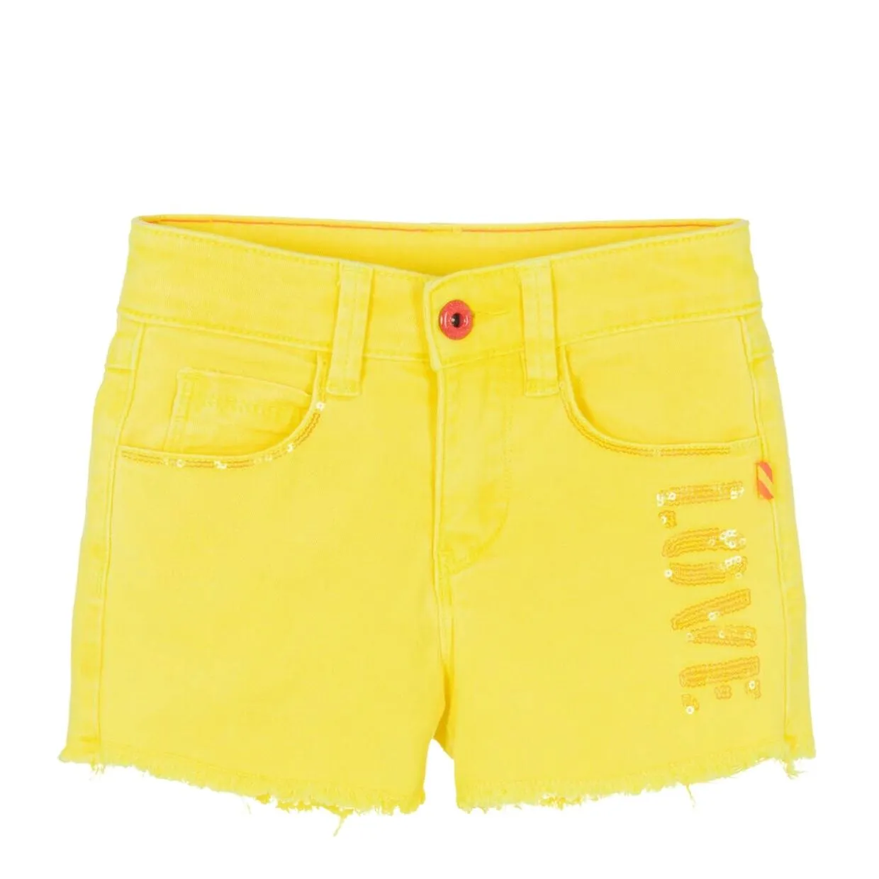 Billieblush Sequin Yellow Denim Shorts