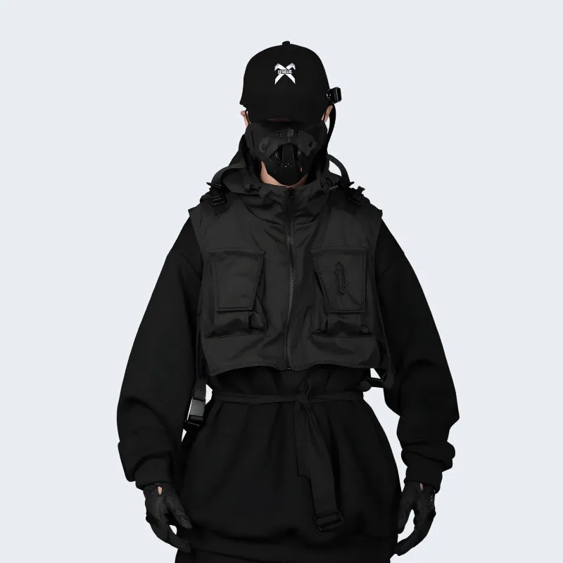 Black Tech Fleece Hoodie