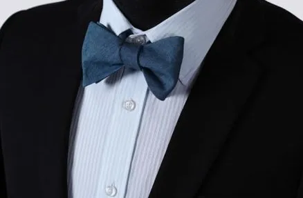 Blue Demin Self Tie Bowtie