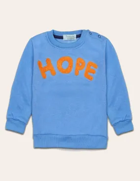 Blue HOPE Embroidered Sweatshirt