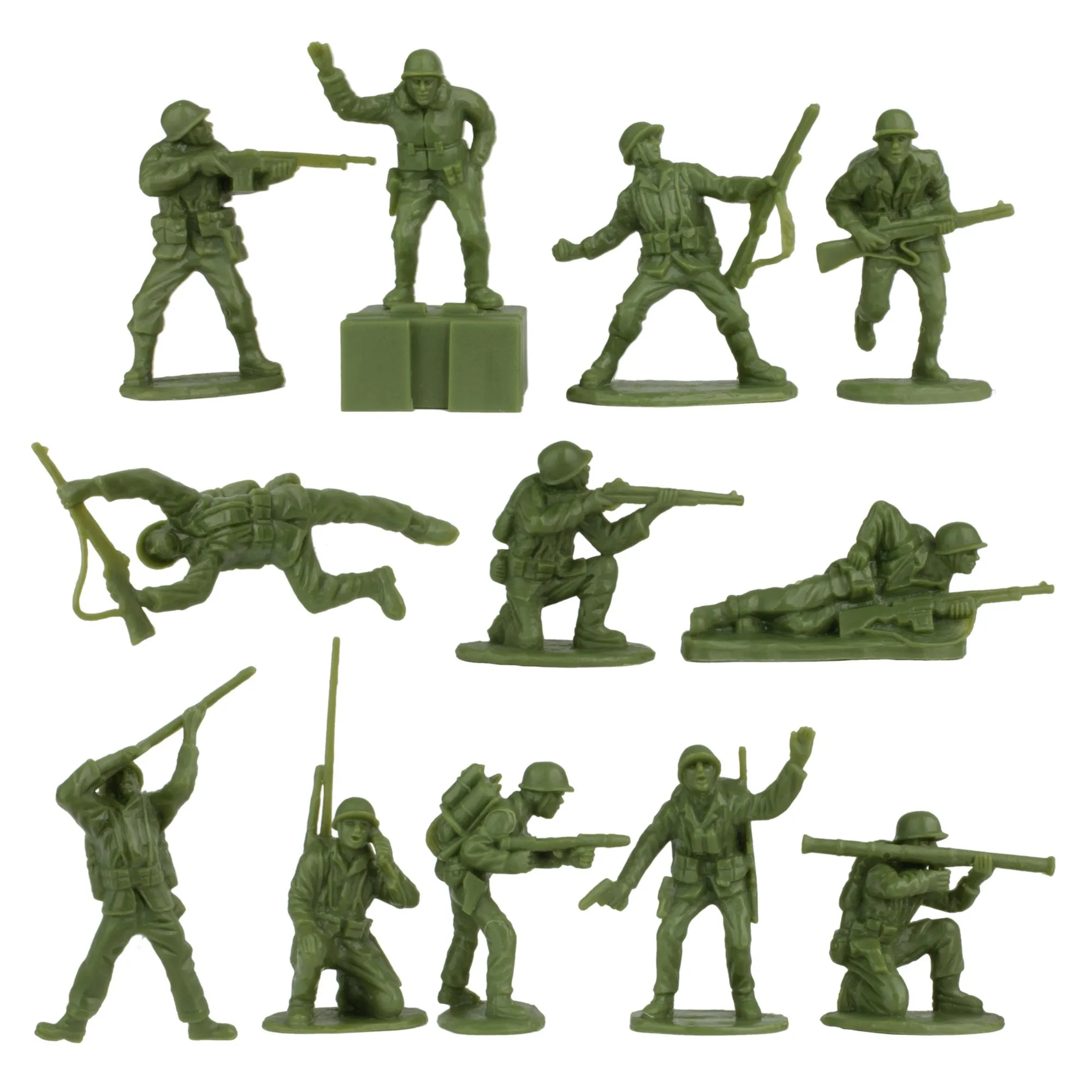 BMC WW2 Iwo Jima Plastic Army Men - Island, Tanks & Soldiers 72pc Playset