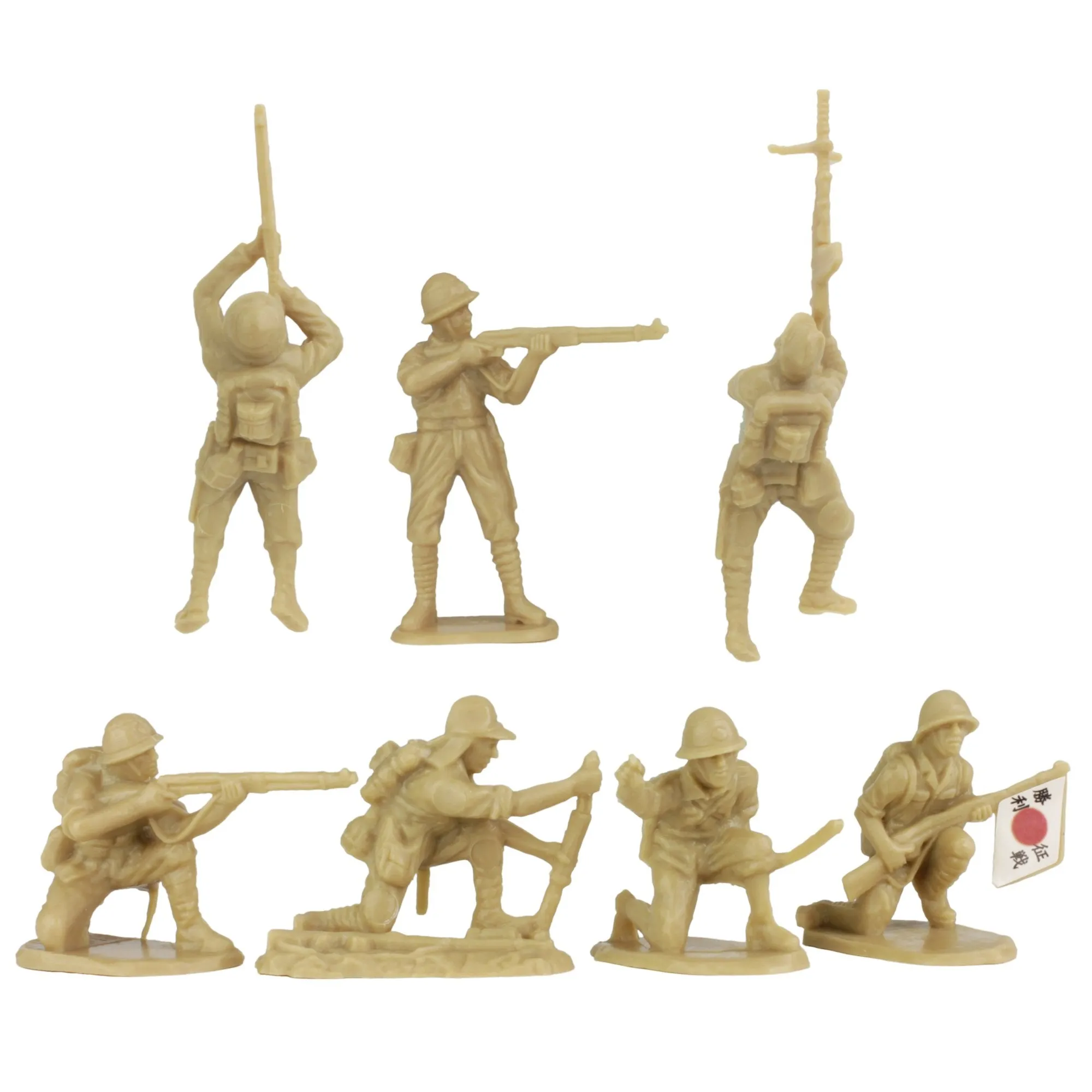 BMC WW2 Iwo Jima Plastic Army Men - Island, Tanks & Soldiers 72pc Playset