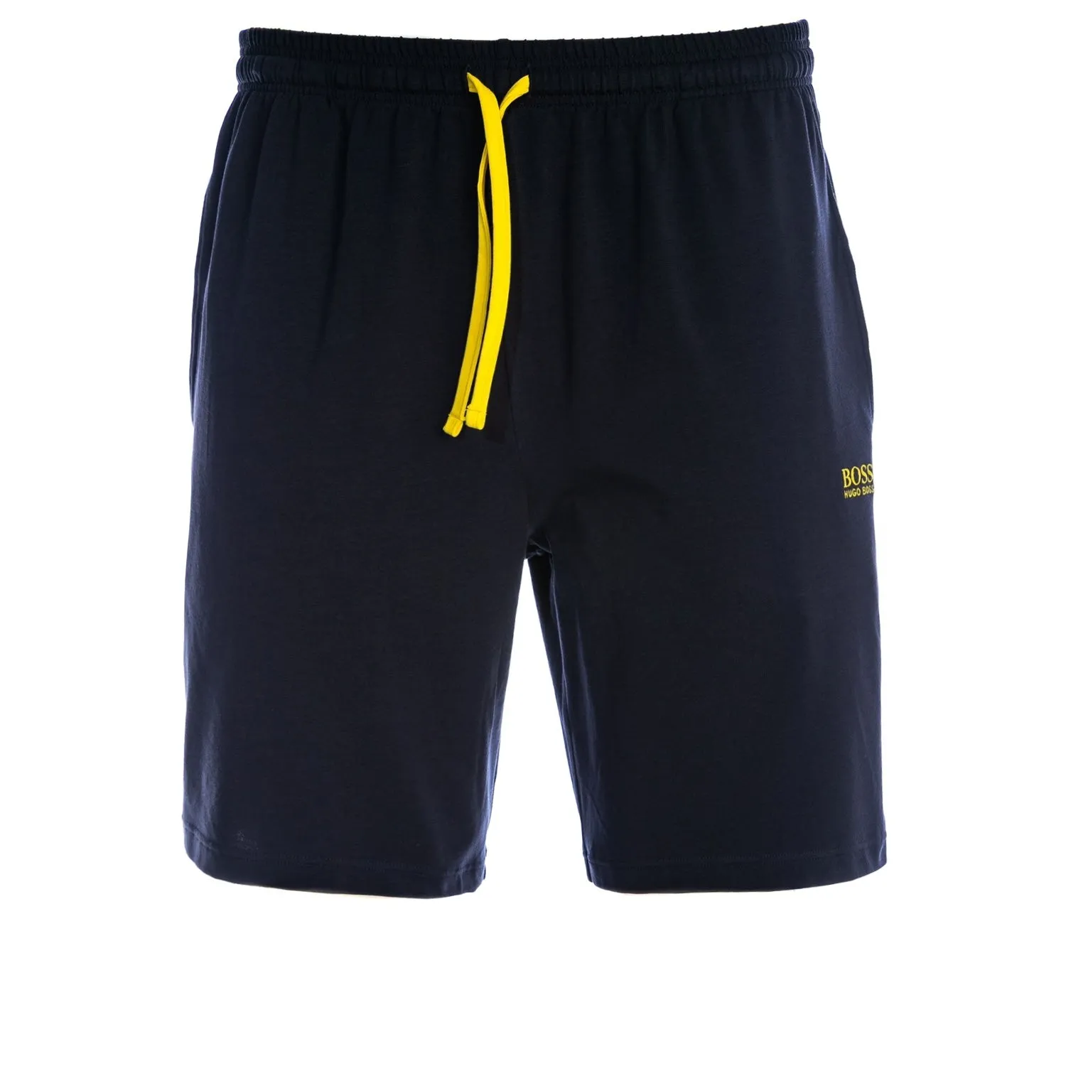 BOSS Mix & Match Sweat Short in Navy & Yellow