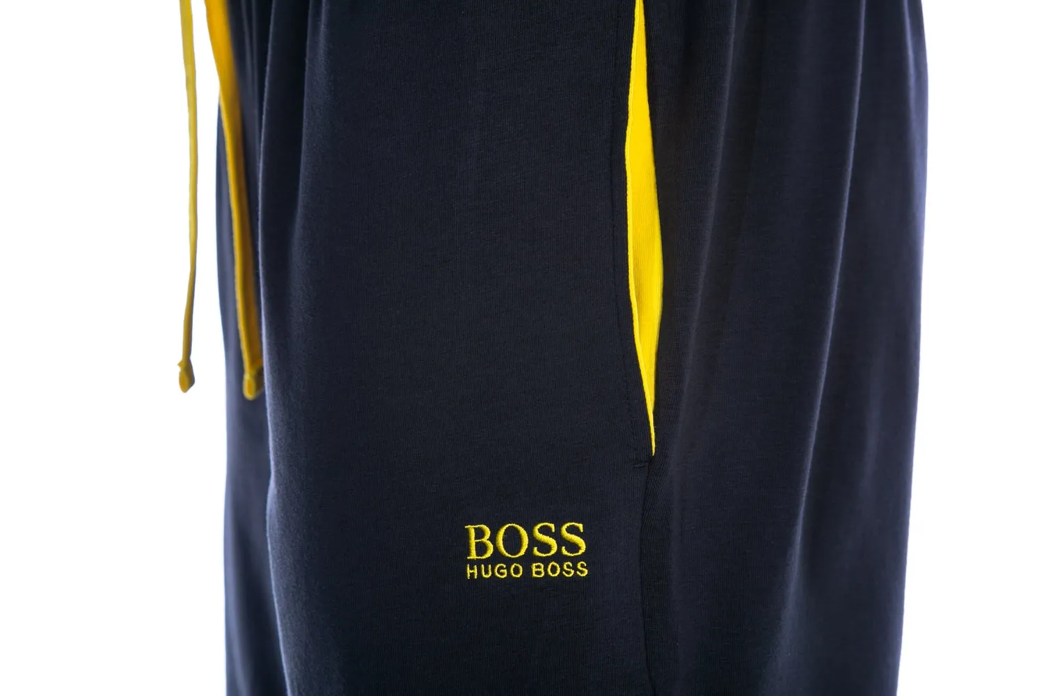 BOSS Mix & Match Sweat Short in Navy & Yellow