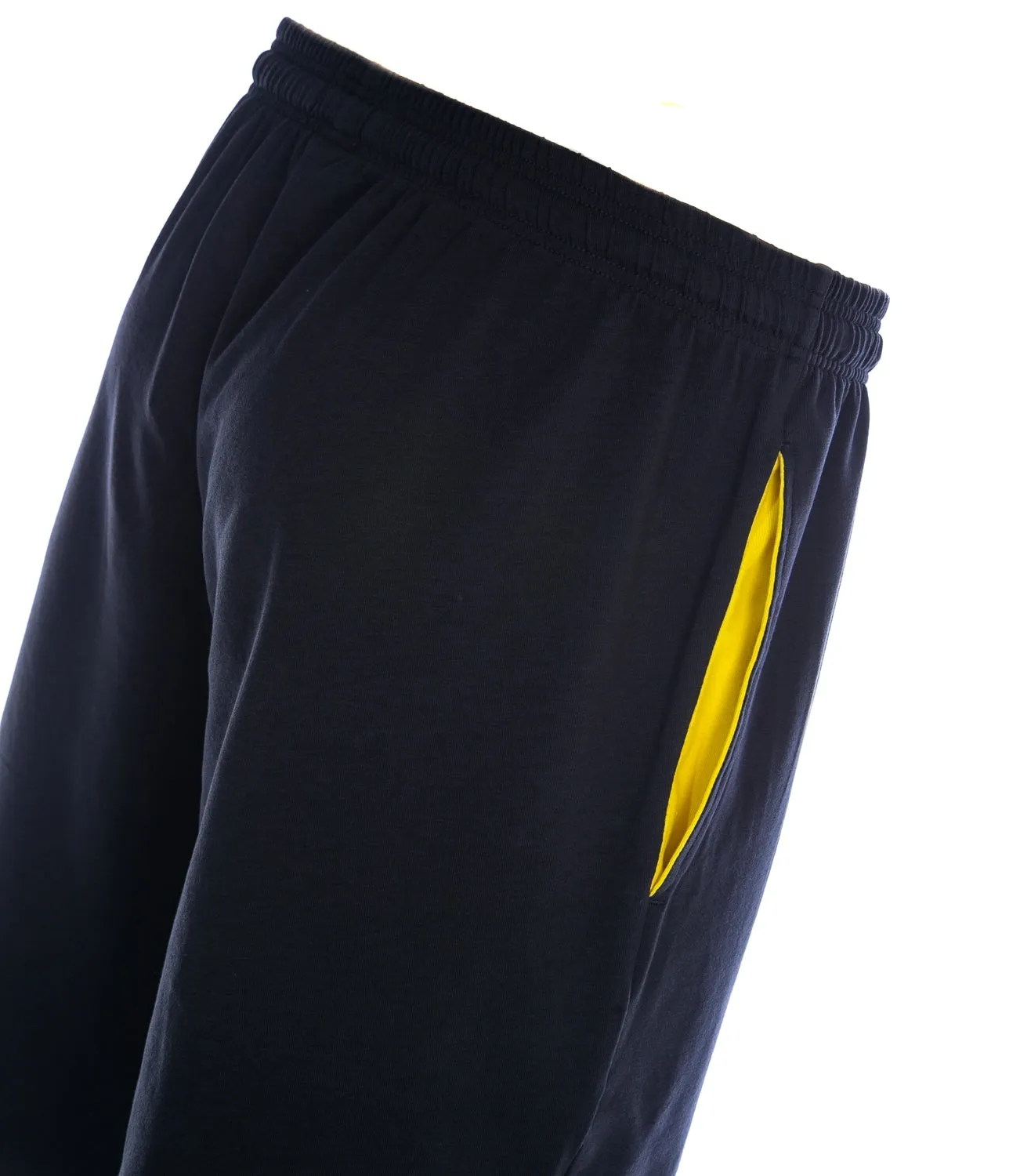 BOSS Mix & Match Sweat Short in Navy & Yellow