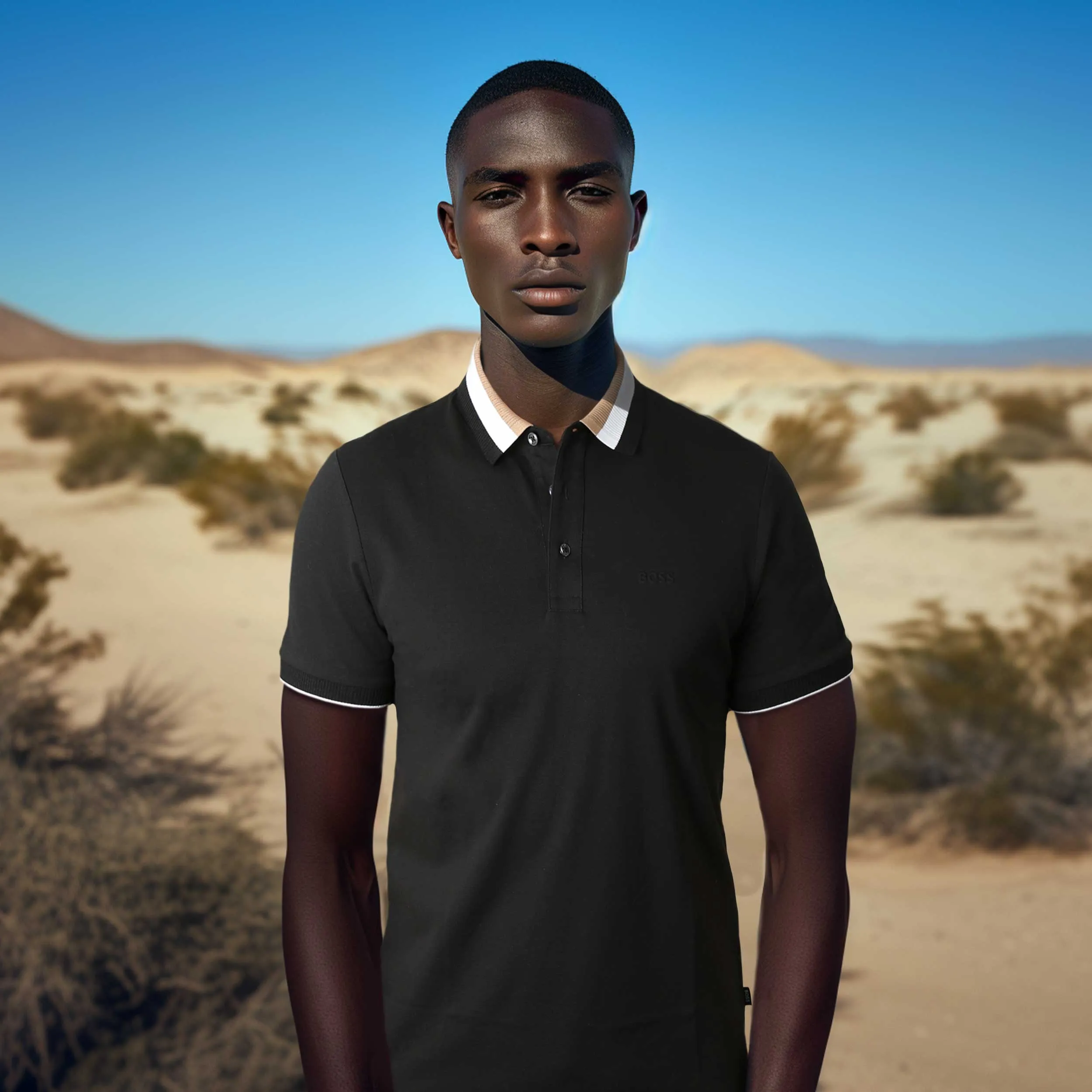 BOSS Prout 37 Polo Shirt in Black