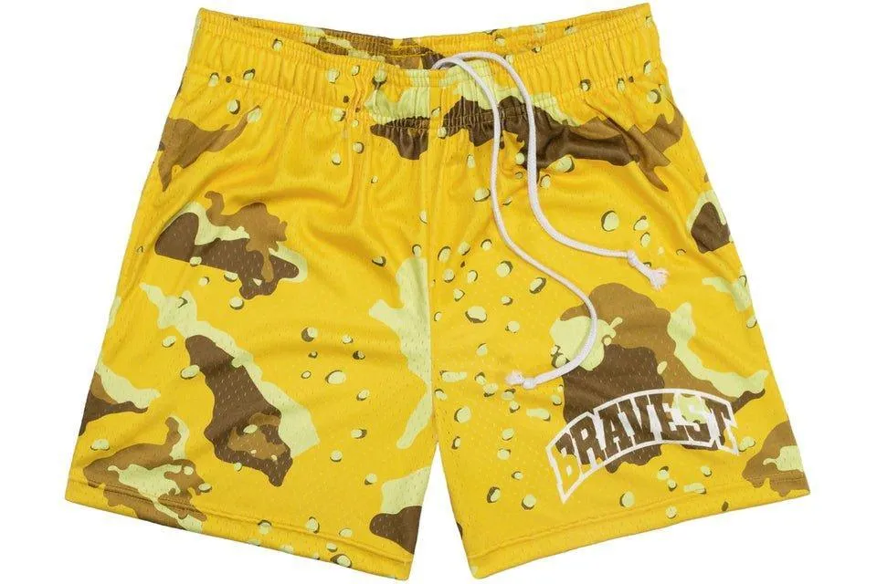 Bravest Studios Camo Shorts Yellow