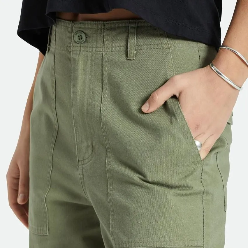 BRIXTON WOMENS VANCOUVER PANT OLIVE SURPLUS