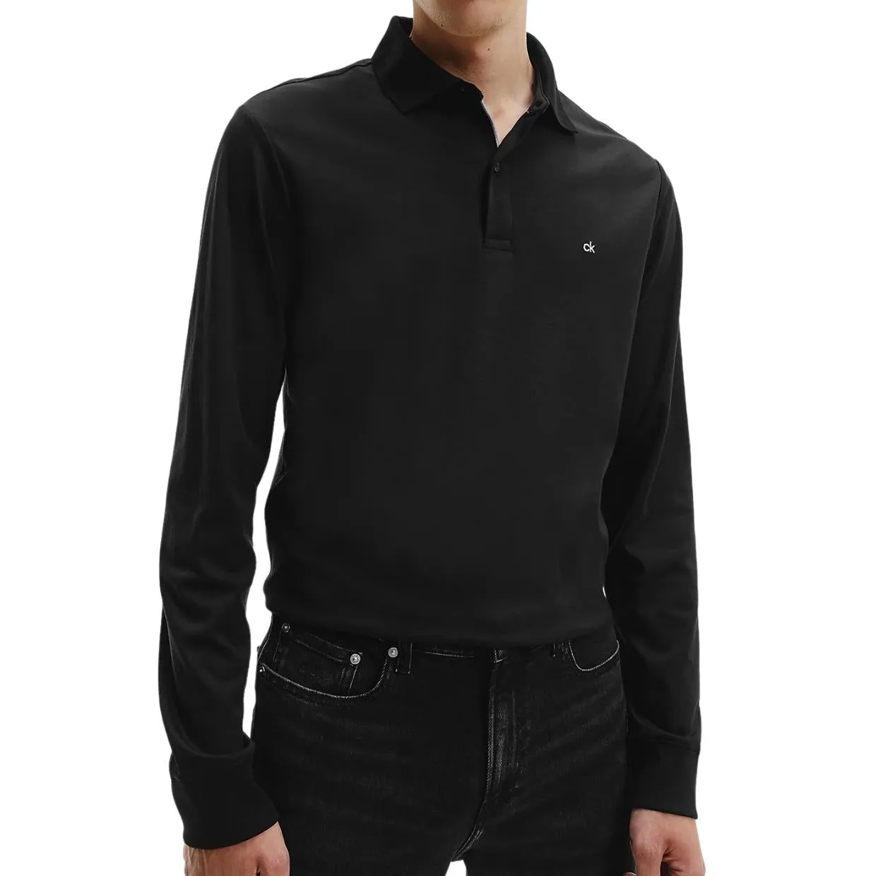 Calvin Klein Black Liquid Touch Slim Fit Polo Shirt