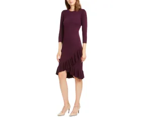 CALVIN KLEIN Women's Sweater Dress in Aubergine