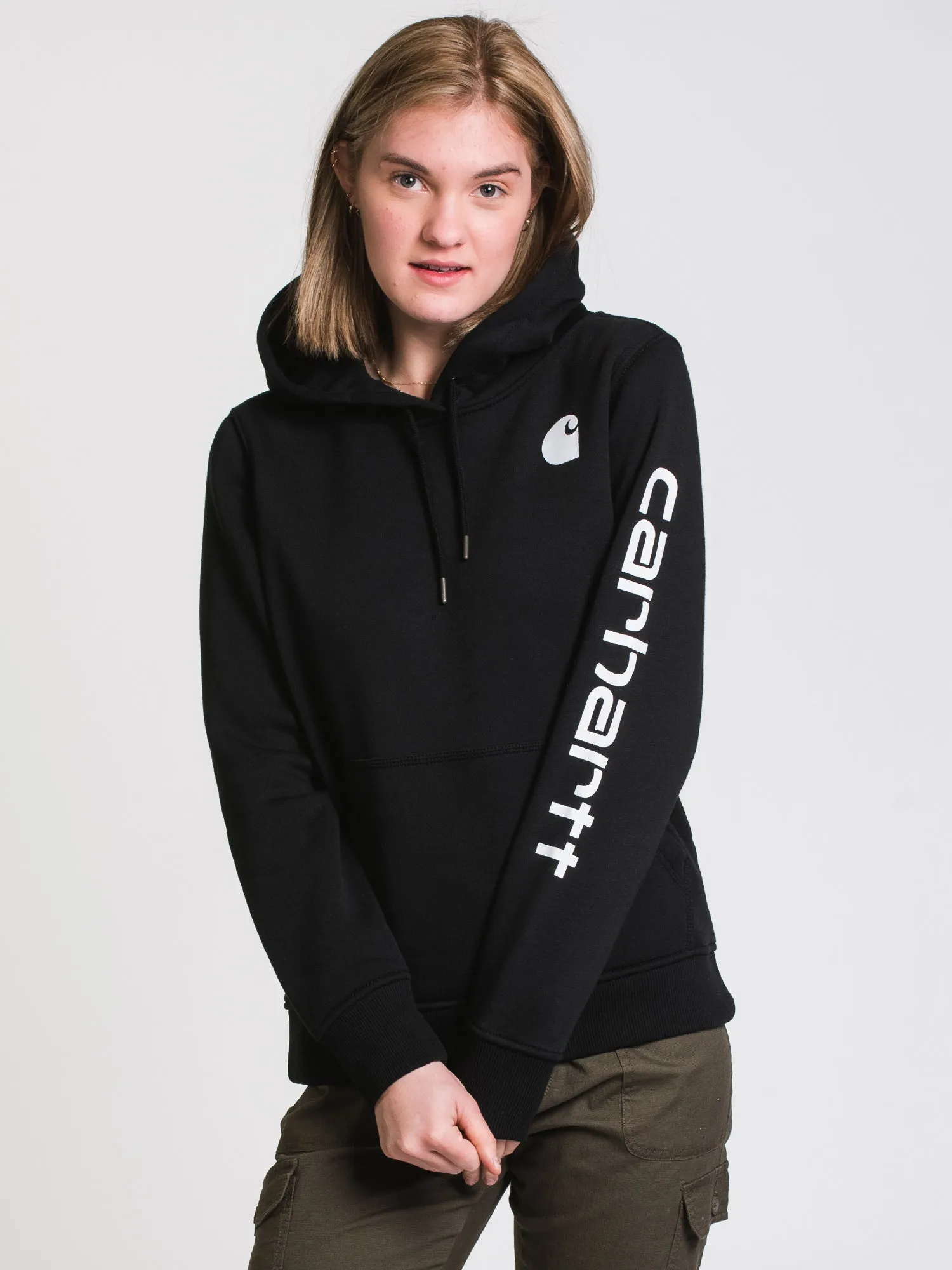 CARHARTT CLARKSBURG LOGO PULLOVER HOODIE - CLEARANCE