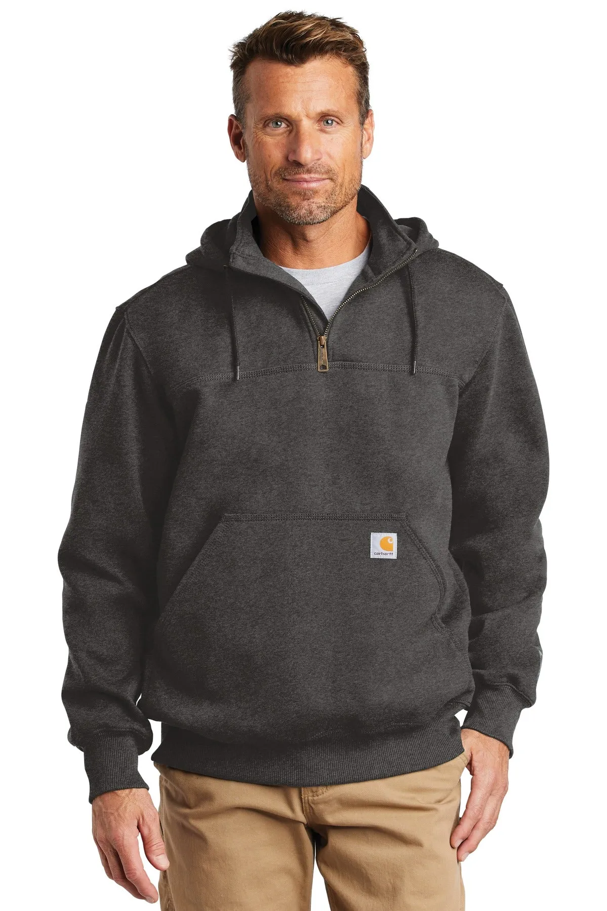 Carhartt Men's Rain Defender Paxton Heavyweight Hooded Zip Mock Sweatshirt CT100617