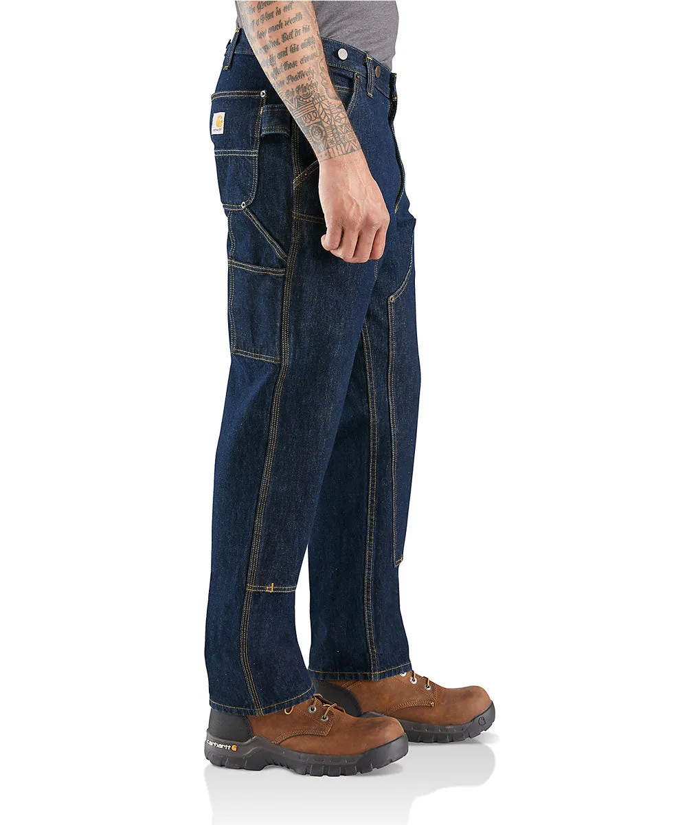 Carhartt Men's Rugged Flex Relaxed Fit Double Front Utility Logger Jeans