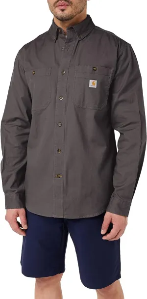 Carhartt Men's Rugged Flex Relaxed Fit Midweight Canvas Long-Sleeve Shirt