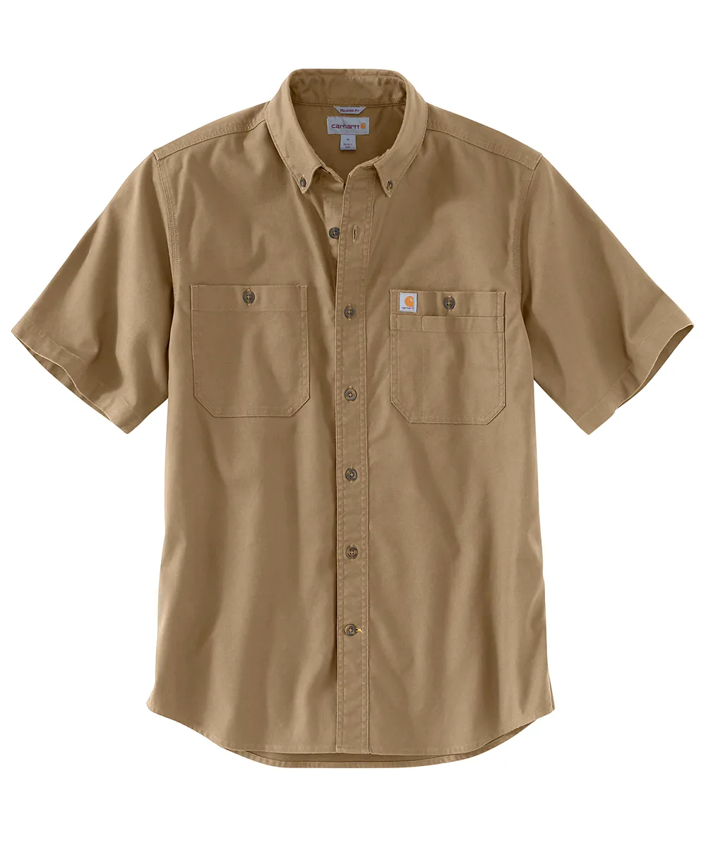 Carhartt Men's Rugged Flex Rigby Short Sleeve Work Shirt - Dark Khaki