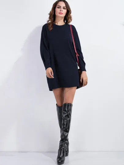 Casual drop sweater sporty dress