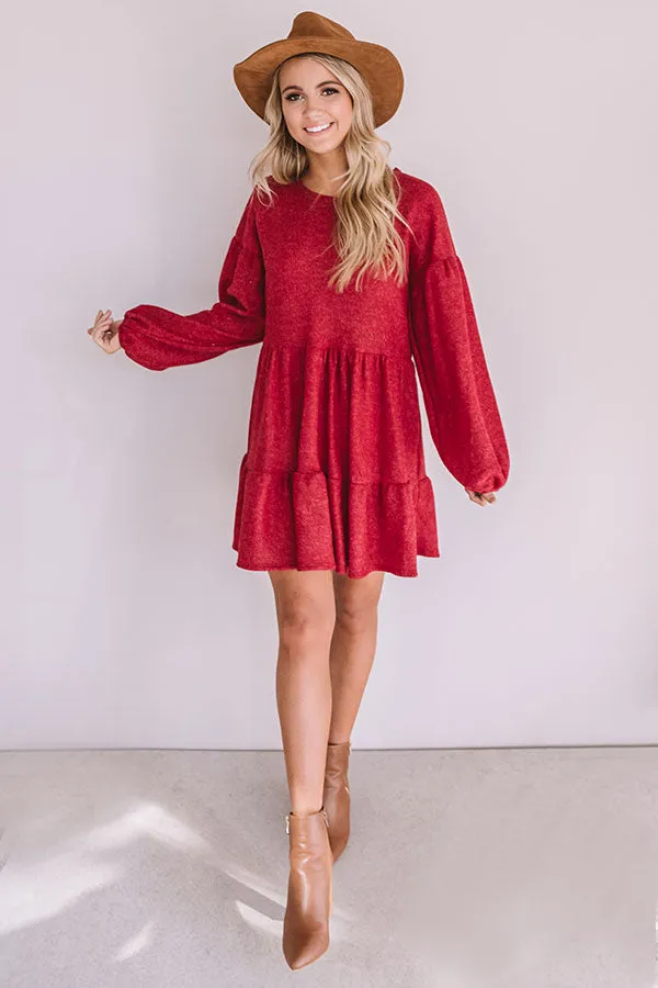 Close To My Heart Shift Dress In Crimson