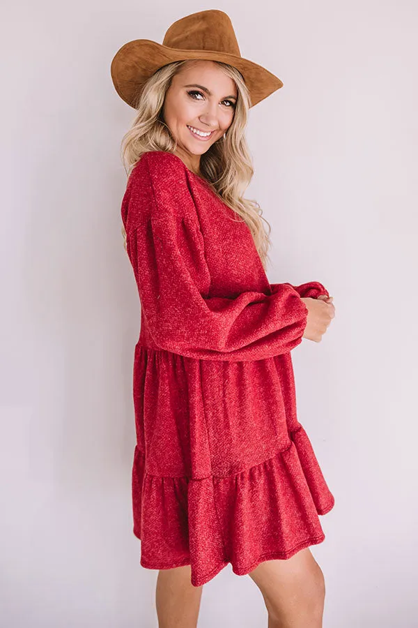 Close To My Heart Shift Dress In Crimson