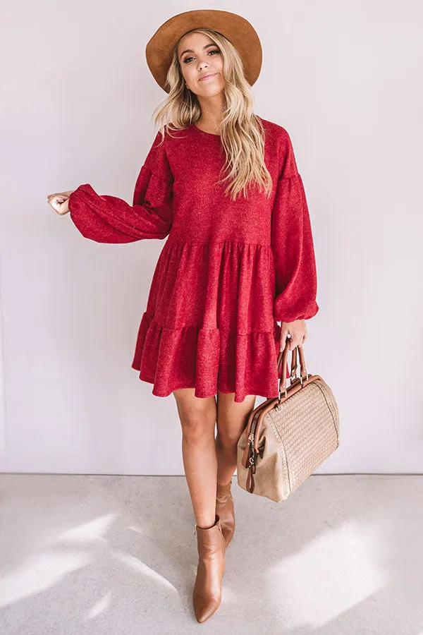 Close To My Heart Shift Dress In Crimson