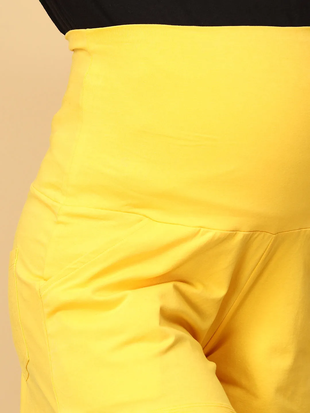 Comfy Maternity Shorts- Yellow