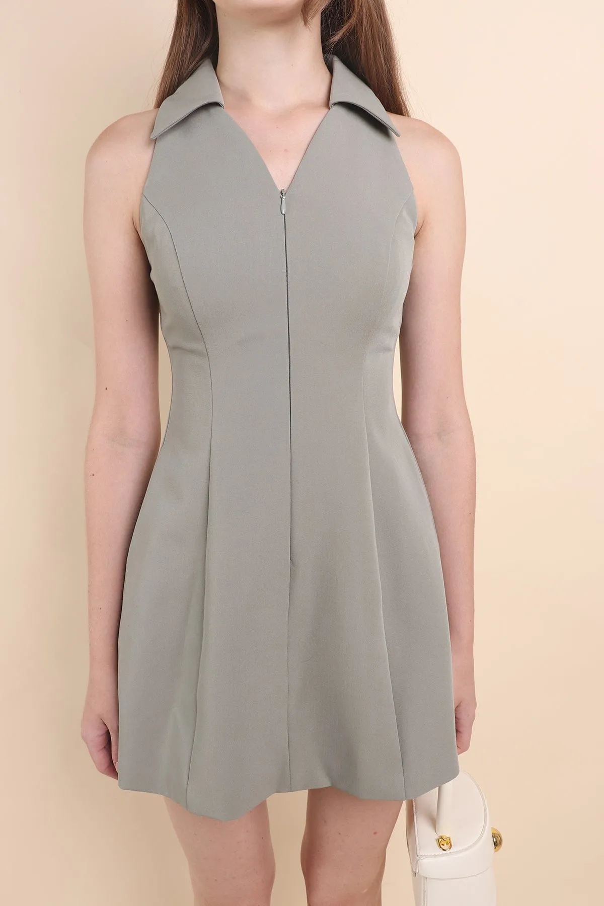 COREY ZIPPER DRESS IN OLIVE