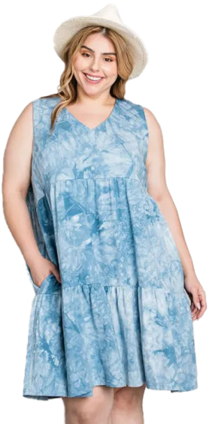 Cotton Bleu Blue Sleeveless Dress