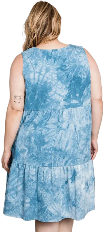 Cotton Bleu Blue Sleeveless Dress