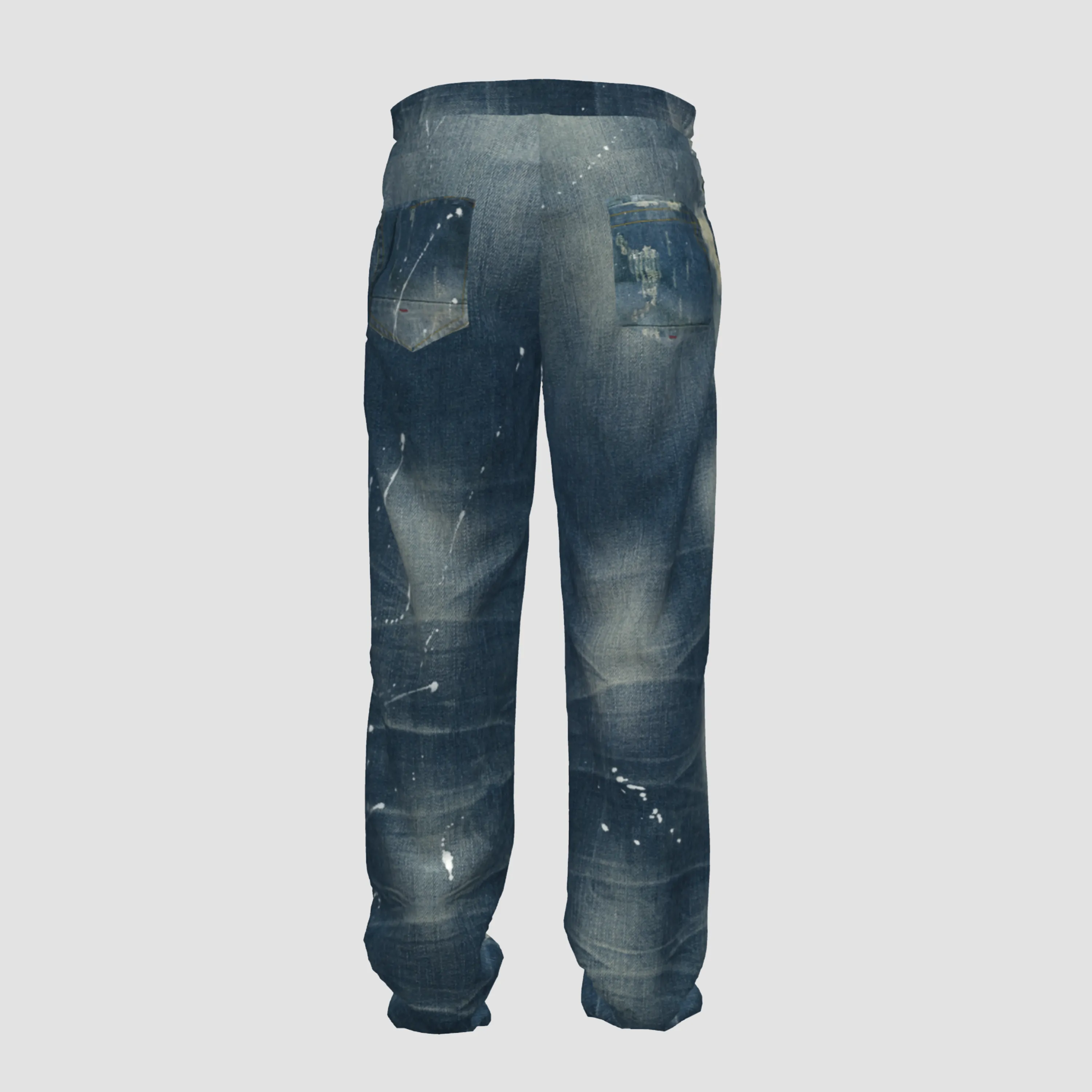 COTTON PANTS WITH DENIM EFFECT